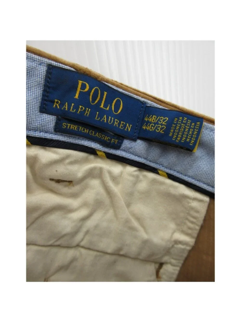 Polo Ralph Lauren Pants 44X32 Big Corduroy Stretch Classic Fit Trouser